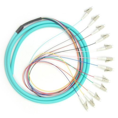 ekivalan Pigtails OM3 50/125 LC-UPC Low Loss 900µm aqua 2m