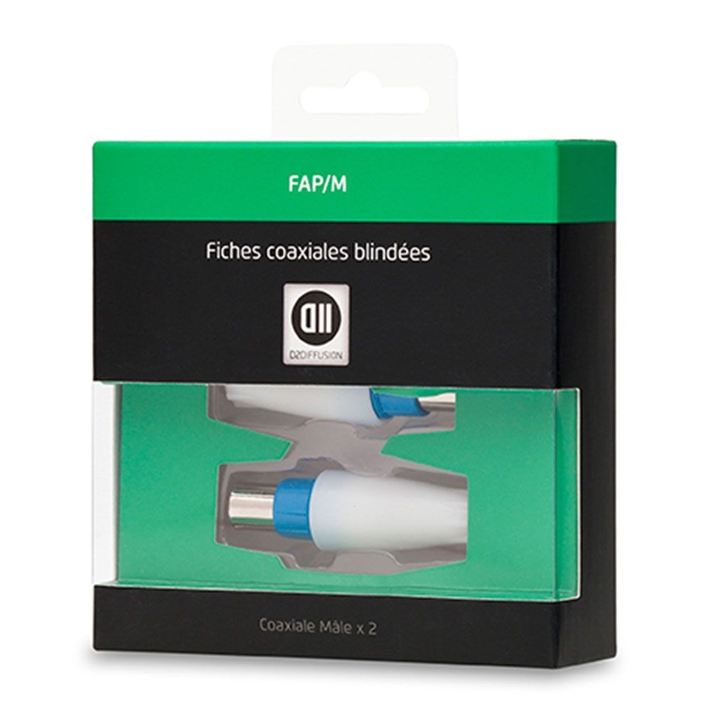 D2 Diffusion 2 Fiches Coax M le 9.52mm