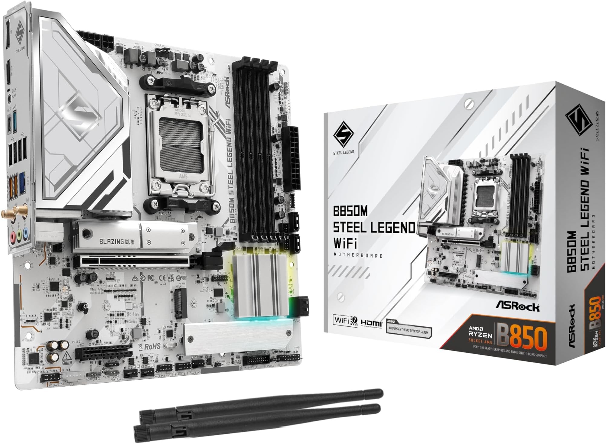 ASROCK B850M Rock WiFi           AM5 mATX HDMI/DP      DDR5