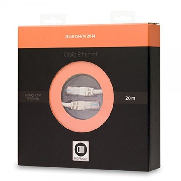 D2 Diffusion C ble RJ45 droile m le 20m blindage U/UTP