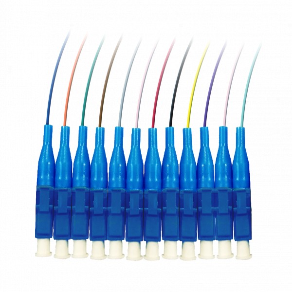 ekivalan Lot de pigtails OS2 G652D LC-UPC 900µm 12 couleurs 2m