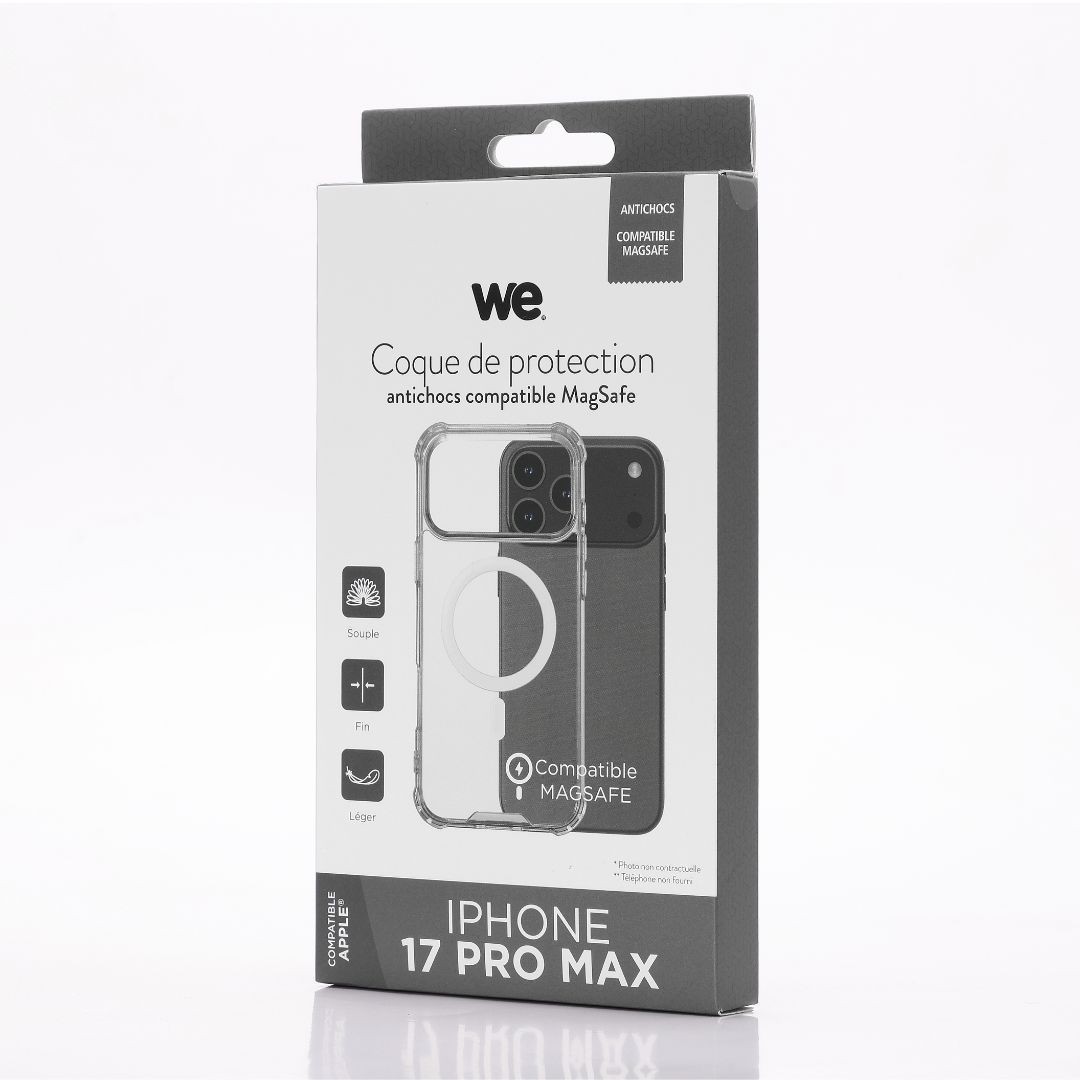 WE Coque de protection MAGSAFE IPHONE 17 PRO MAX Transparent