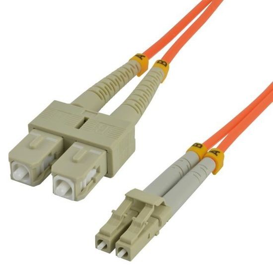 GENERIQUE Jarretière optique duplex multimode OM2 50/125 SC-UPC/ST-UPC orange