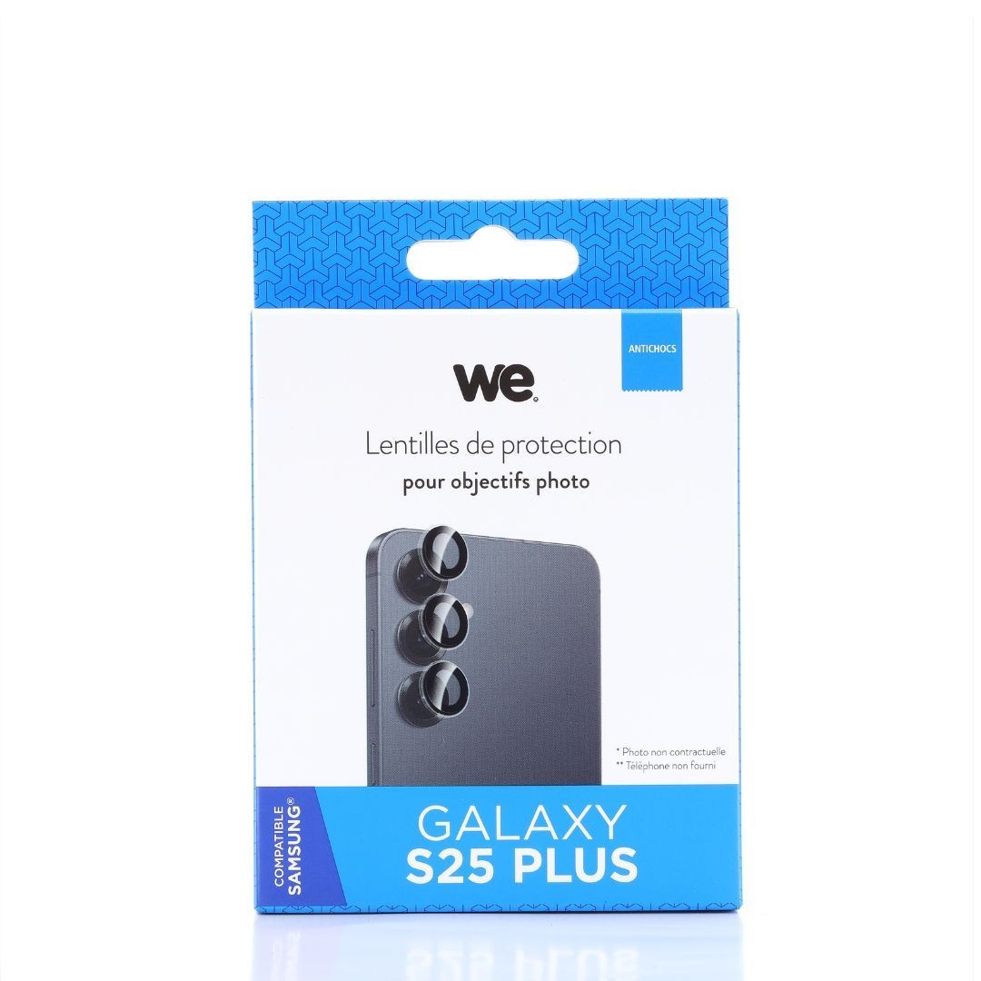 WE Protection d'objectifs appareil photo SAMSUNG S25 PLUS transparent/noir
