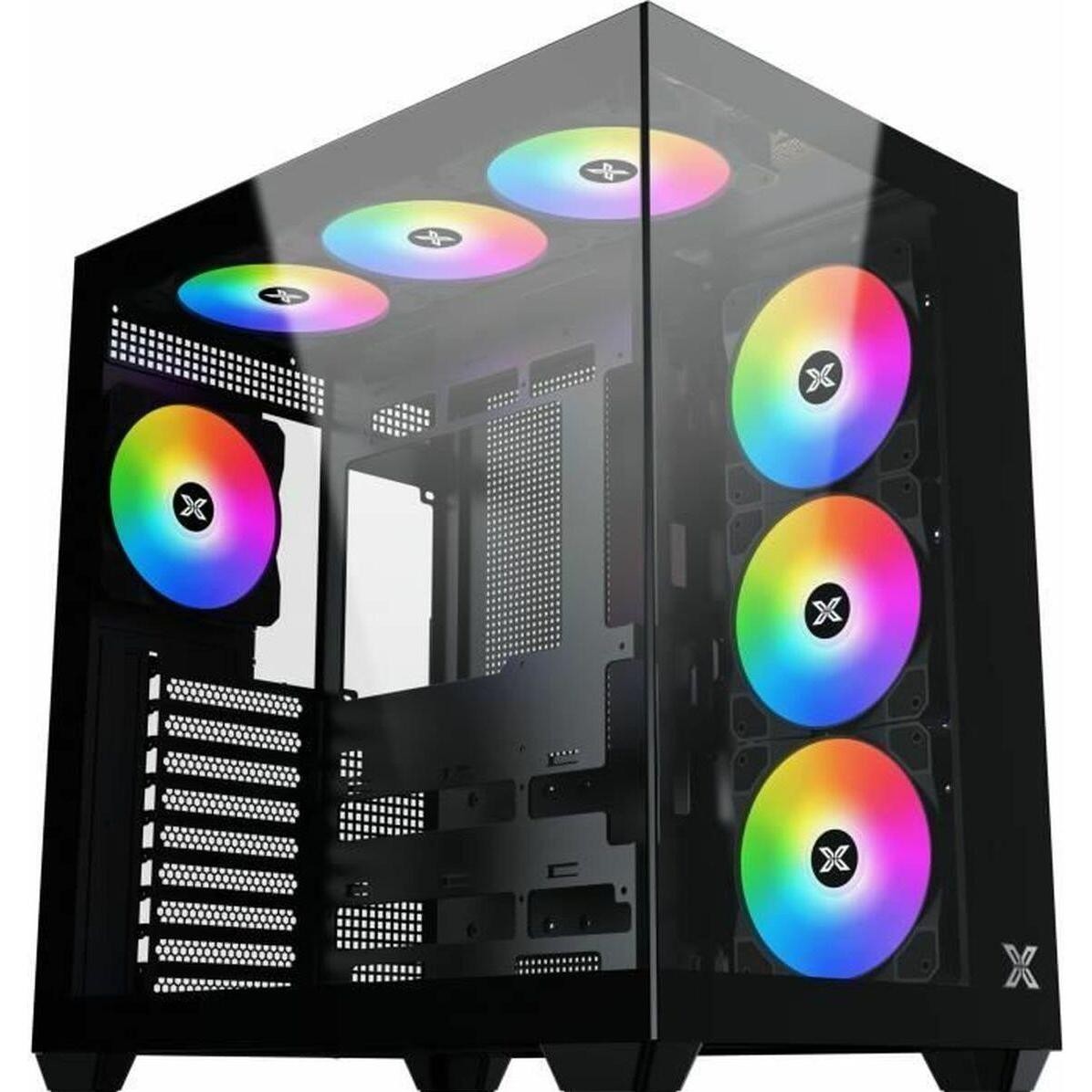Xigmatek Boitier Moyen Tour E-ATX Radiance RGB avec panneaux vitrés (Noir)