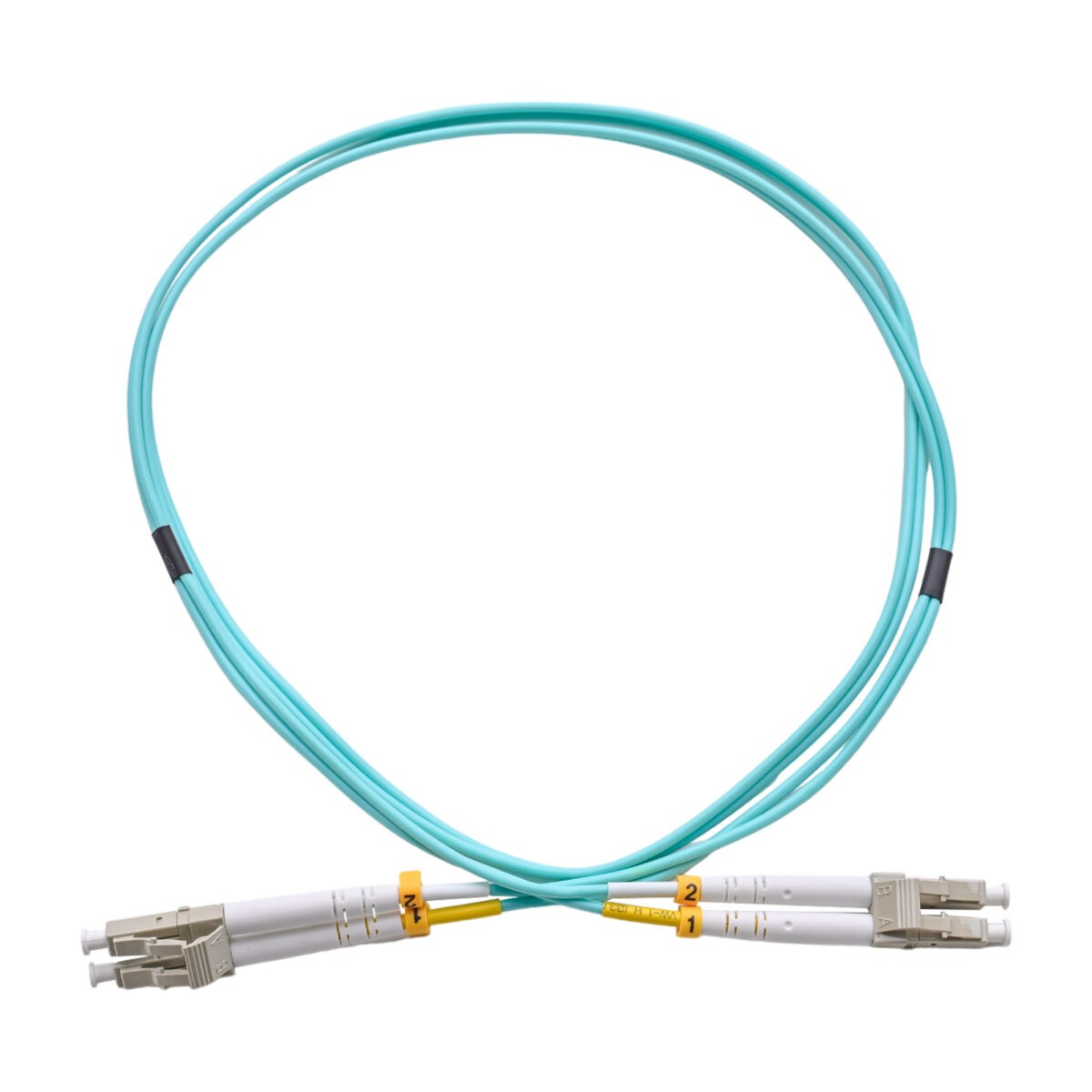 ekivalan Jarretière zip 2,0mm OM3 50/125 LC-UPC/LC-UPC LSZH aqua 3m