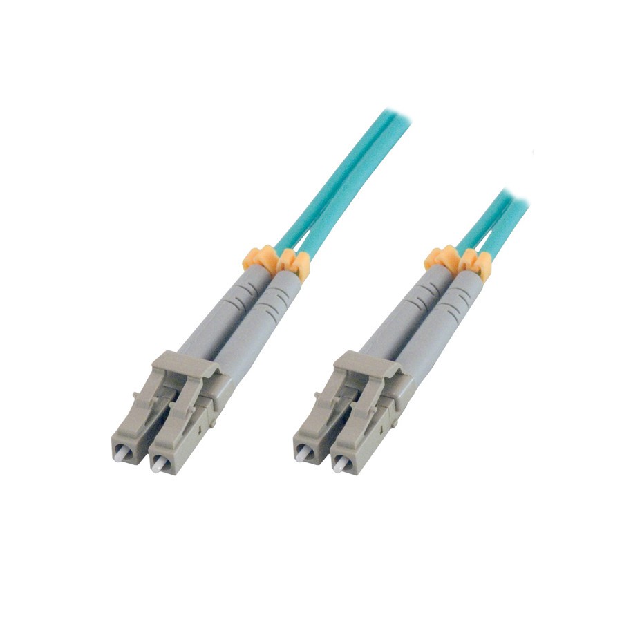 GENERIQUE Jarretière optique duplex HD multi OM3 50/125 LC-UPC/LC-UPC aqua
