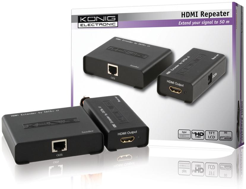 König KN-HDMIREP25 Extension HDMI via UTP