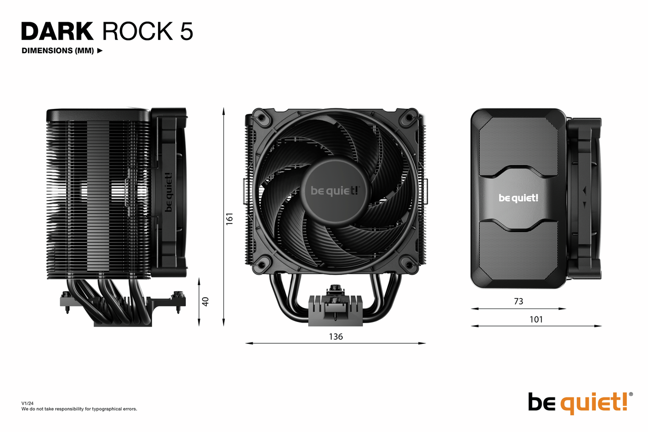 BEQUIET Dark Rock 5 TDP 210W