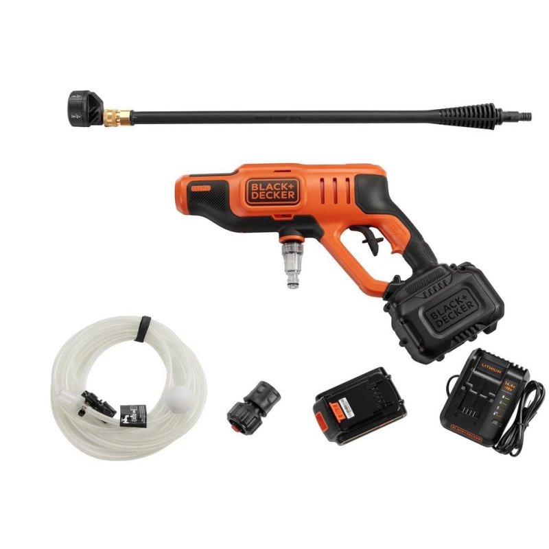 BLACK & DECKER Nettoyeur à pression sans fil sur batterie 18 V Black+Decker BCPC18D1-QW 24 bars